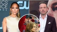 Collage de Jennifer Lopez y Ben Affleck