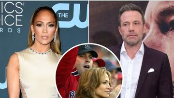 Collage de Jennifer Lopez y Ben Affleck