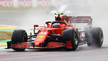 Carlos Sainz (Ferrari SF21). &Iacute;mola, Italia. F1 2021. 