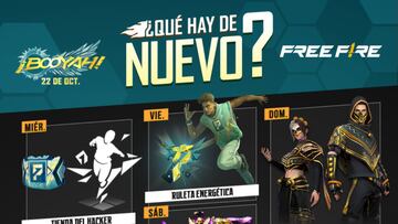 Agenda semanal de Free Fire del 18 al 24 de octubre con G36 de la suerte y recarga de hoz