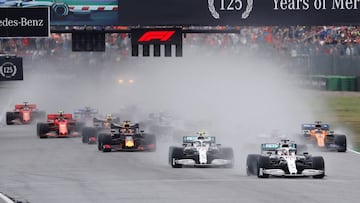 Salida del GP de Alemania de F1 2019.