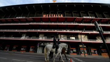 Fachada estadio de Mestalla.