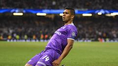 Con el Real Madrid, Casemiro vivió la época más dorada del club, en la que consiguió 3 Champions seguidas, siendo en todas ellas titular y, además, marcó el segundo gol de la final de 2017 contra la Juventus, un potente disparo desde fuera del área que se coló pegado al palo derecho de Buffon.