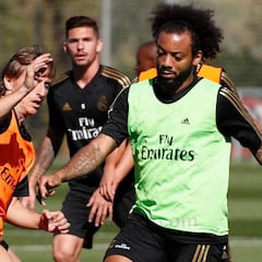 Marcelo acelera para jugar el derbi; Isco y Modric, recuperados