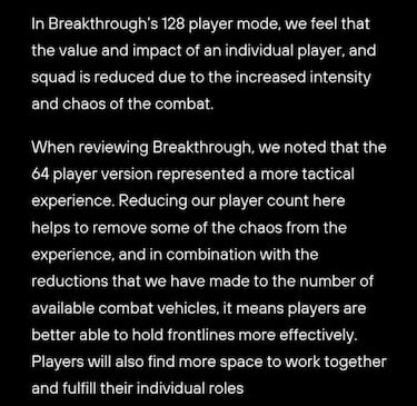 Battlefield 2042 reduce de 128 a 64 jugadores las partidas de Avance