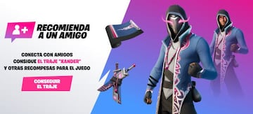 Completando las tareas de Recomienda a un Amigo 2022 podremos conseguir gratis la skin Xander y sus accesorios