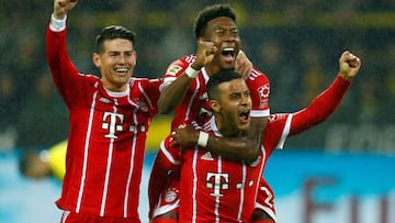 James Rodríguez, Thiago Alcántara y David Alaba serán titulares ante el Madrid