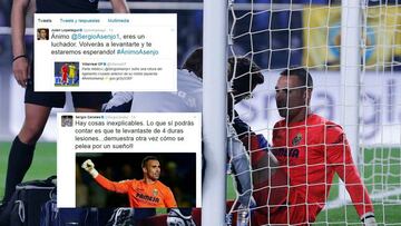 El mundo del fútbol da fuerza a Asenjo: "Pelea por un sueño"