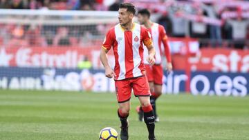 Álex Granell durante un partido en Montilivi.