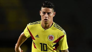 James Rodríguez durante el amistoso entre la Selección Colombia y Egipto