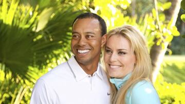 Tiger Woods y Lindsey Vonn en una de las fotos publicadas.