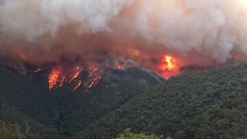 Imagen de los incendios en Australia.