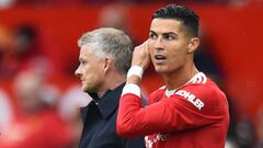 M Ole Gunnar Solskjaer y Cristiano Ronaldo.