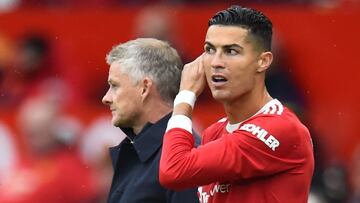 M Ole Gunnar Solskjaer y Cristiano Ronaldo.