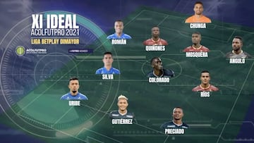 XI ideal de Acolfutpro del 2021: Teo, Uribe, Preciado...