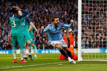 2-2. Bernardo Silva celebró el segundo gol.