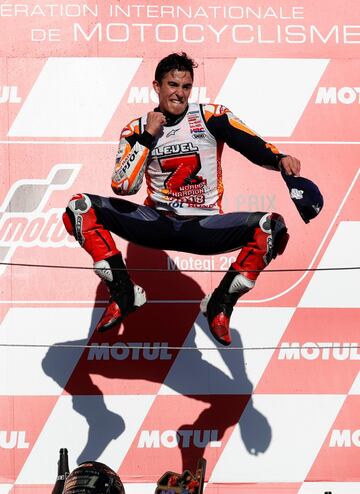 Marc Márquez celebrates the MotoGP .