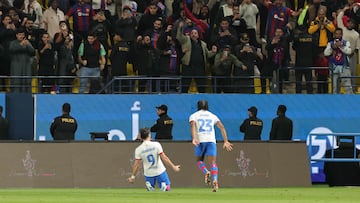 Xavi y los suyos cumplieron ante el Osasuna y ahora enfrentar¨¢n al Real Madrid por la final de la Supercopa de Espa?a.