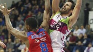 Fernando San Emeterio, durante el partido ante el CSKA.
