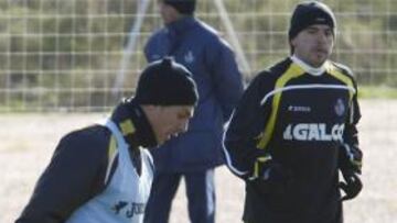 Casquero durante un entrenamiento