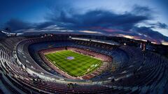 Vista del estadio Camp Nou. 