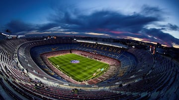 Vista del estadio Camp Nou. 