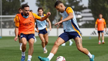 MADRID, SPAIN - AUGUST 31: Daniel Carvajal and Dani Ceballos players of Real Madrid are training at Valdebebas training ground on August 31, 2024 in Madrid, Spain. (Photo by Victor Carretero/Real Madrid via Getty Images)