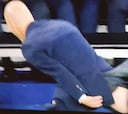 Zidane explotó de alegría con el 3-0... y rajó su pantalón