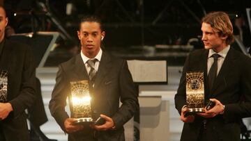 Recibió el FIFA World Player 2004 al mejor jugador del año junto a Thierry Henry que fue segundo y Andriy Shevchenko que fue tercero.