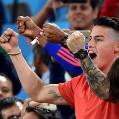 James es pasión: Así celebró el gol de Mina ante Inglaterra