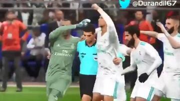 El cómico video-meme en que el árbitro celebra con el Madrid