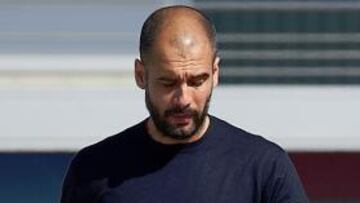 Guardiola ha viajado a Valencia pese a la lumbalgia.