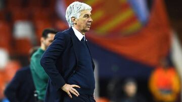 Valencia (Spain), 10/03/2020.- (FILE) - A handout photo made available by the UEFA of Atalanta&#039;s head coach Gian Piero Gasperini during the UEFA Champions League round of 16, second leg soccer match between Valencia CF and Atalanta Bergamo in Valenci