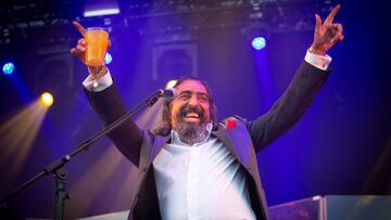 El cantaor Diego El Cigala, durante su actuaci&oacute;n en la primera jornada del XXI Festival Sonorama Ribera, en Aranda de Duero (Burgos), el 9 de agosto de 2018. EFE/Paco Santamar&iacute;a