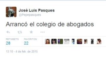 Pasqués, después de la tarjeta: "Llegó el colegio de abogados"