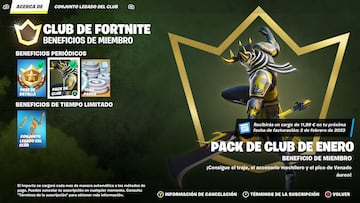 Venado Áureo skin Club Fortnite enero 2023