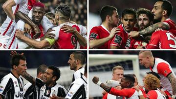Juventus, Mónaco, Benfica, y Feyenoord.