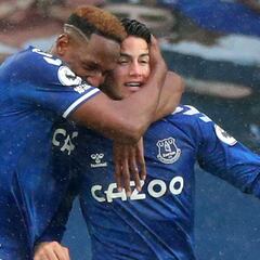 James y Mina, nominados al mejor jugador de Everton