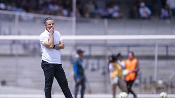 Rafael Puente Jr., durante el partido de Pumas contra Pachuca.