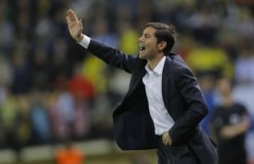 Marcelino Garcia Toral entrenador del Villarreal durante el encuentro de primera division contra el Atlético de Madrid