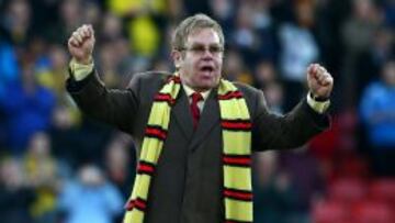 Elton John fue presidente del Watford de 1976 a 1987 y luego de 1997 a 2002.