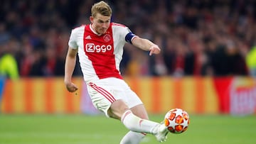 De Ligt, en el partido entre Ajax y Juventus.