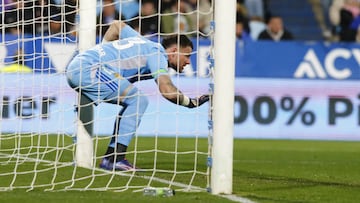 Gaetan Poussin, durante un partido con el Real Zaragoza.