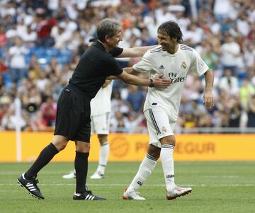 Las leyendas del Madrid y el Chelsea en el Bernabéu