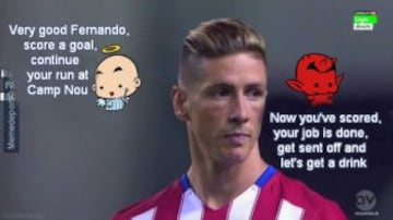 Zero to hero: Barcelona - Atletico in memes feat: Torres' red card