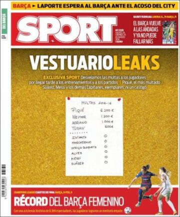 Portadas de la prensa mundial