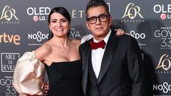 Silvia Abril y Andreu Buenafuente sobre la alfombra roja de los Premios Goya 2019 que se encargaron de presentar juntos.