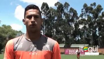 Jeison Medina entrenando.