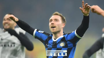 El centrocampista dan&eacute;s del Inter de Mil&aacute;n, Christian Eriksen, durante un partido.