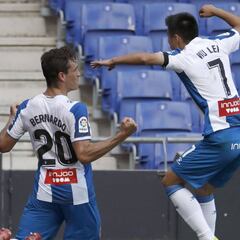 Bernardo Espinosa anota en la victoria del Espanyol